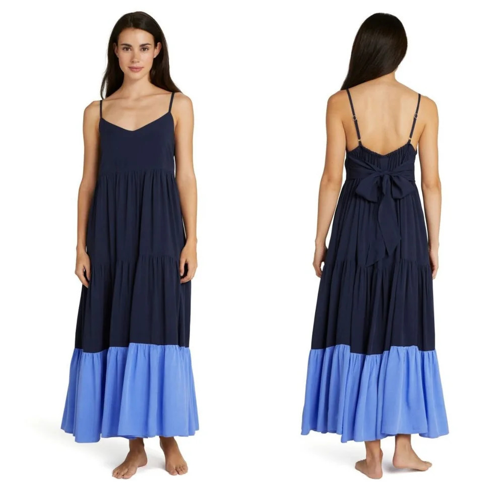 Kate Spade Tiered Cover Up Dress - Color Block Sz L
